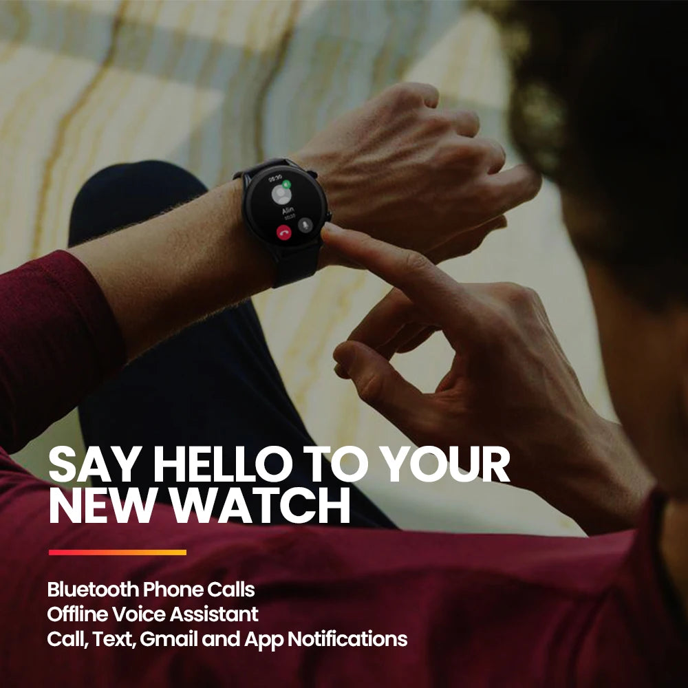 Conexión y estilo en tu muñeca
El Zeblaze Btalk 3 Plus cuenta con pantalla HD de 1.39”, llamadas por voz y monitoreo deportivo completo. Un smartwatch elegante y funcional, ideal para hombres y mujeres.