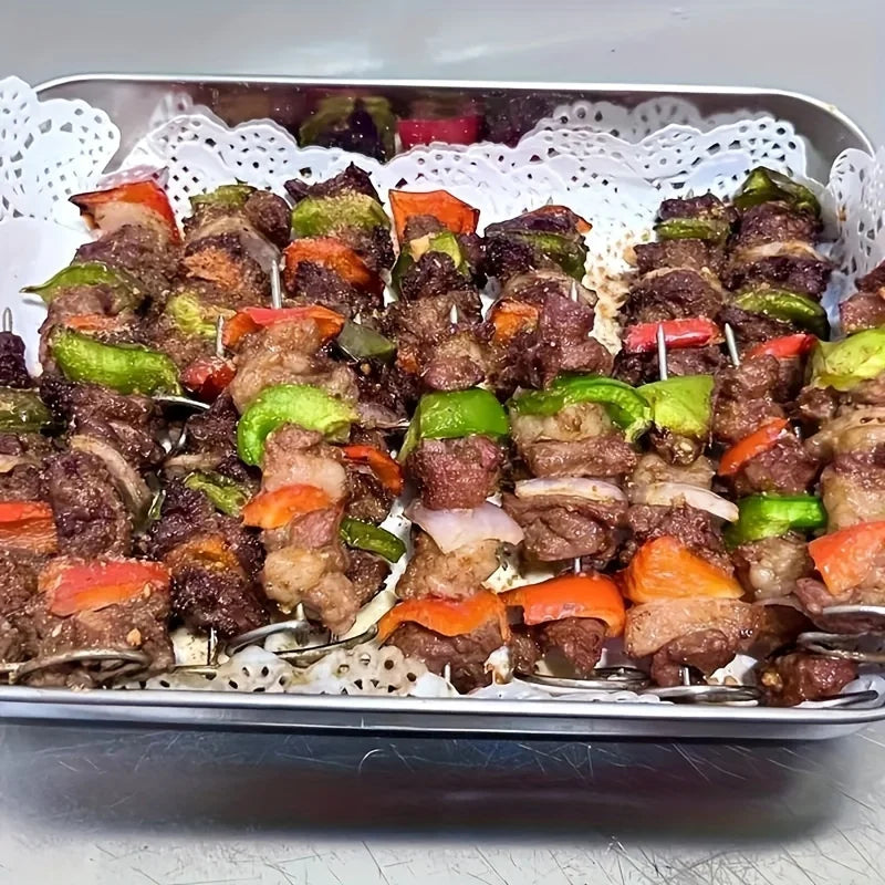 “Juego de 10 Accesorios Universales para Freidora de Aire y Parrilla Vertical | Agujas para Brochetas en Acero Inoxidable 304 de Calidad Alimentaria, Ideales para Hornear y Asar con Seguridad y Durabilidad.”