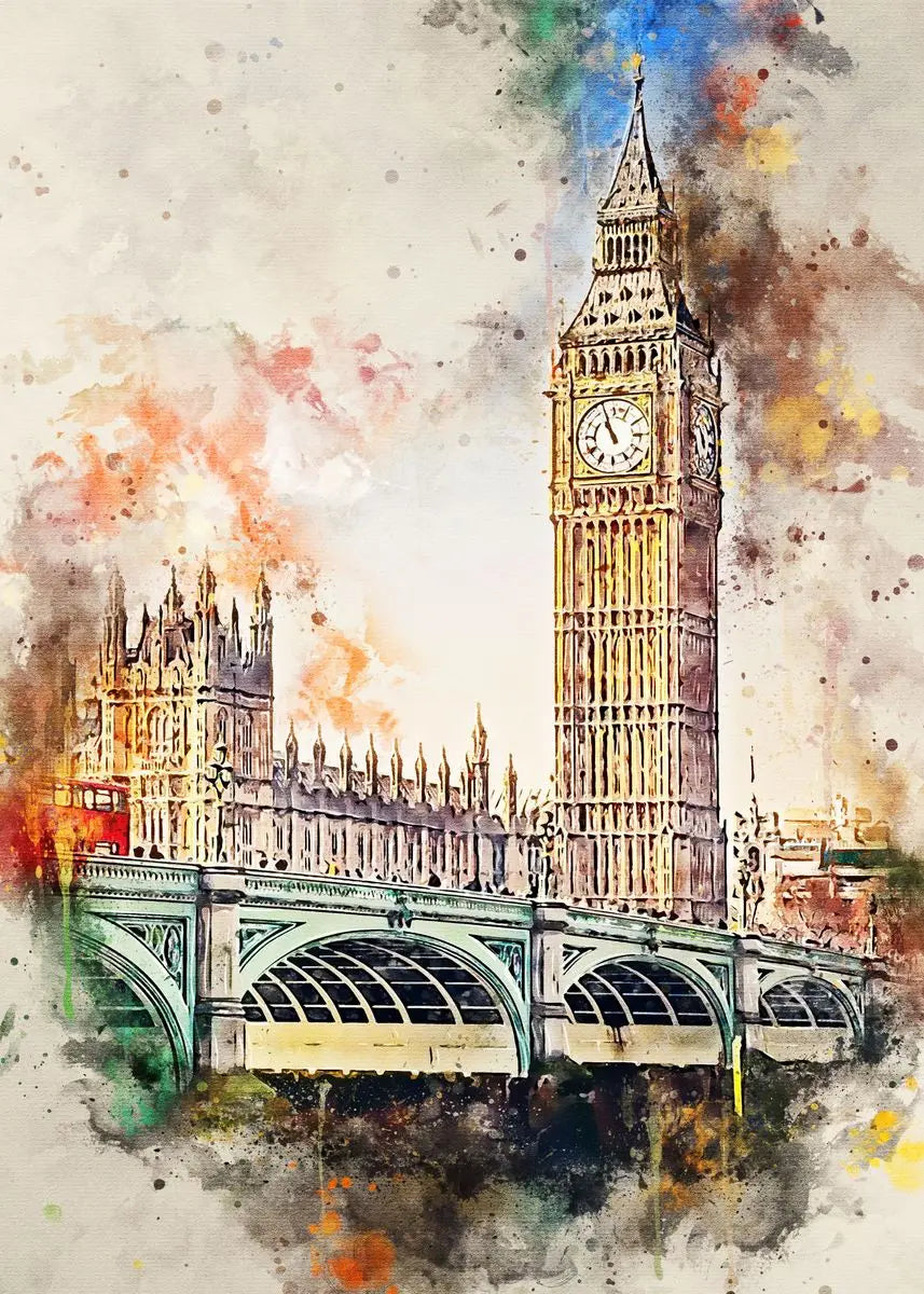 “Lienzo Decorativo de Edificios Famosos del Mundo | Pintura Escénica de Ciudad y Paisaje Urbano, Impresión en Póster para Pared, Arte Moderno para Sala de Estar y Hogar.”
