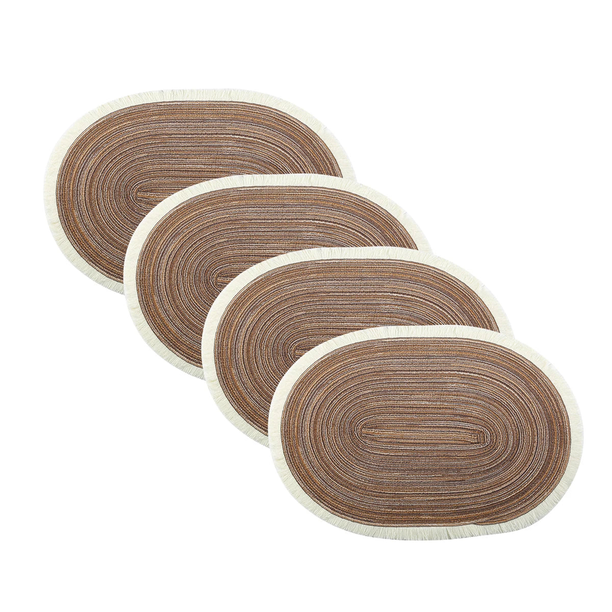 “Juego de 4 Manteles Individuales Ovalados | Protectores de Mesa Resistentes al Calor, Antideslizantes y Fáciles de Lavar, Ideales para Comedor, Cocina o Reuniones Familiares.”