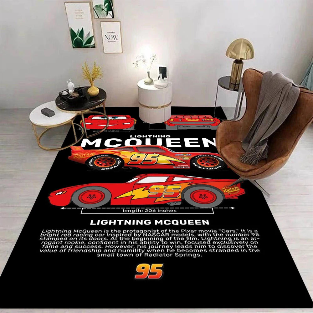 Alfombra de Disney MINISO Rayo McQueen para el hogar, sala de estar, dormitorio infantil, sofá, felpudo, regalo para niños.