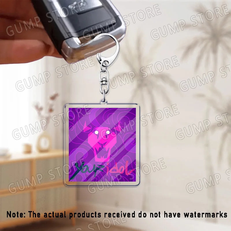 Llavero K-Pop Demon Hunters | Accesorio divertido y coleccionable con personajes Huntrix, Saja, Rumi, Zoey, Jinu y Derpy Tiger. Ideal como regalo, adorno para mochilas o llaves, perfecto para fans que quieren mostrar su estil