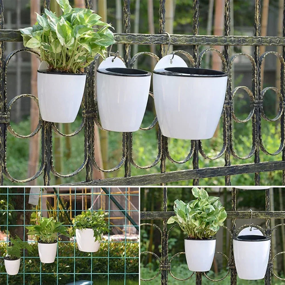 “Maceta de Pared de Plástico con Sistema de Autorriego | Diseño Creativo para Plantas y Flores, Ideal para Colgar en Paredes y Añadir Estilo y Frescura a tu Hogar.”