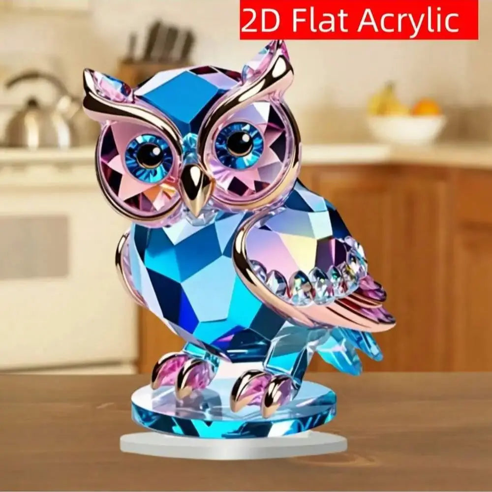 “Búho de Cristal Adorable | Decoración de Escritorio y Hogar con Tema Animal, Perfecto para Mesas, Ventanas, Dormitorios, Salas de Estar u Oficinas.”