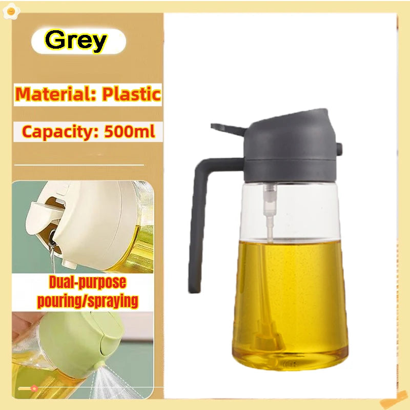 “Botella Pulverizadora de Aceite y Vinagre 200/300/500ml | Ideal para Cocina, Barbacoa y Horneado, Permite Rociar Aceite de Oliva y Otros Líquidos de Forma Uniforme, Incluye Cepillo para Mayor Comodidad.”
