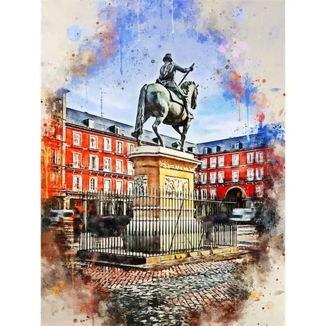 “Lienzo Decorativo de Edificios Famosos del Mundo | Pintura Escénica de Ciudad y Paisaje Urbano, Impresión en Póster para Pared, Arte Moderno para Sala de Estar y Hogar.”