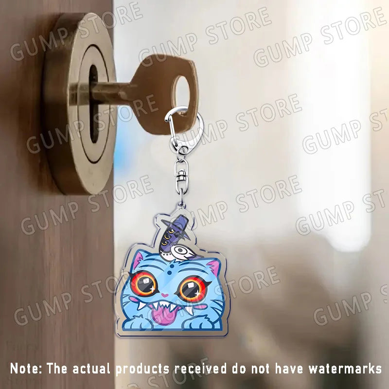 Llavero K-Pop Demon Hunters | Accesorio divertido y coleccionable con personajes Huntrix, Saja, Rumi, Zoey, Jinu y Derpy Tiger. Ideal como regalo, adorno para mochilas o llaves, perfecto para fans que quieren mostrar su estil