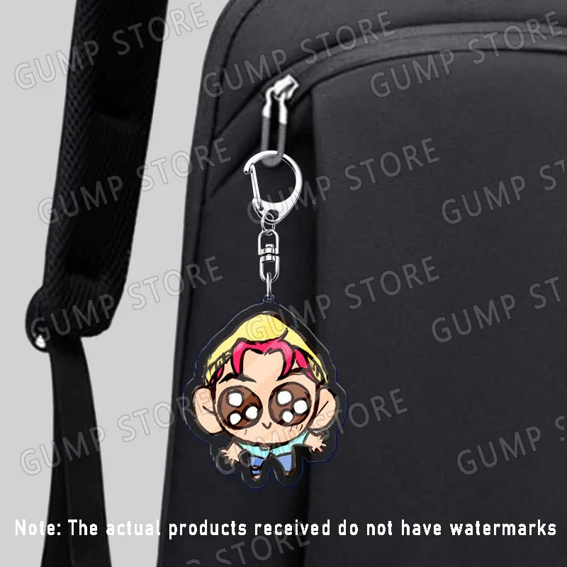Llavero K-Pop Demon Hunters | Accesorio divertido y coleccionable con personajes Huntrix, Saja, Rumi, Zoey, Jinu y Derpy Tiger. Ideal como regalo, adorno para mochilas o llaves, perfecto para fans que quieren mostrar su estil