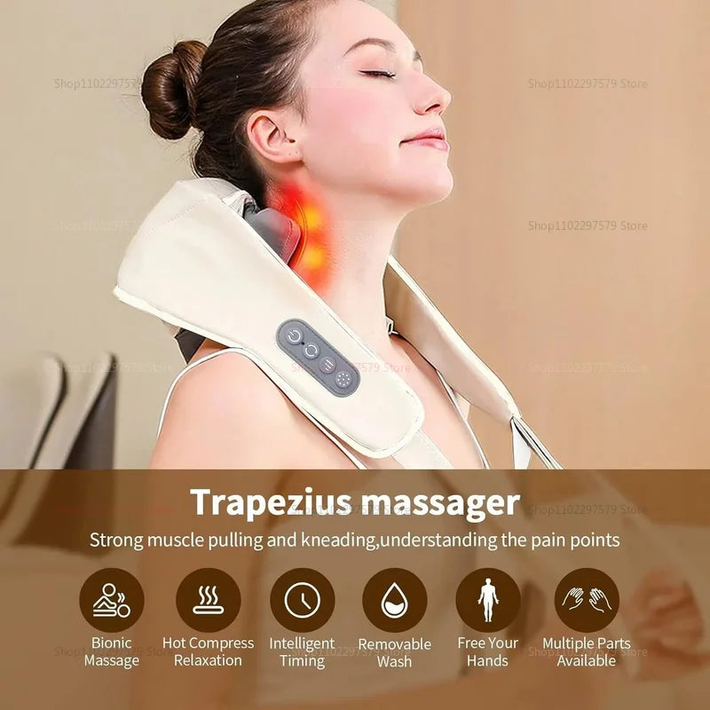 Masajeador de Cuello para Alivio del Dolor – Masaje Profundo con Calor¡Despídete del dolor y la tensión muscular con el Masajeador de Cuello para Alivio del Dolor! Diseñado para ofrecer una terapia de masaje profundo.