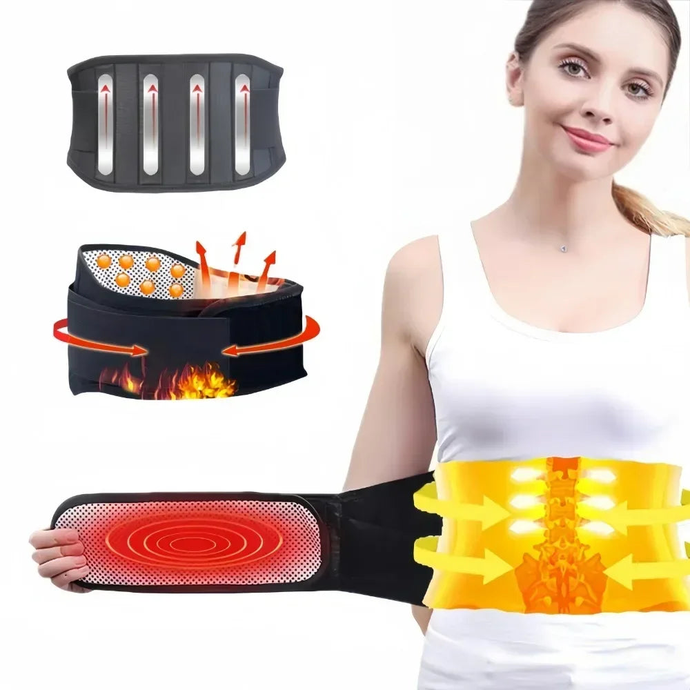 🔥 Cinturón Lumbar con Turmalina | Calor y Terapia Magnética.Alivia la tensión y cuida tu espalda con este cinturón ajustable de soporte lumbar. Gracias a la turmalina y la terapia magnética, proporciona calor terapéu