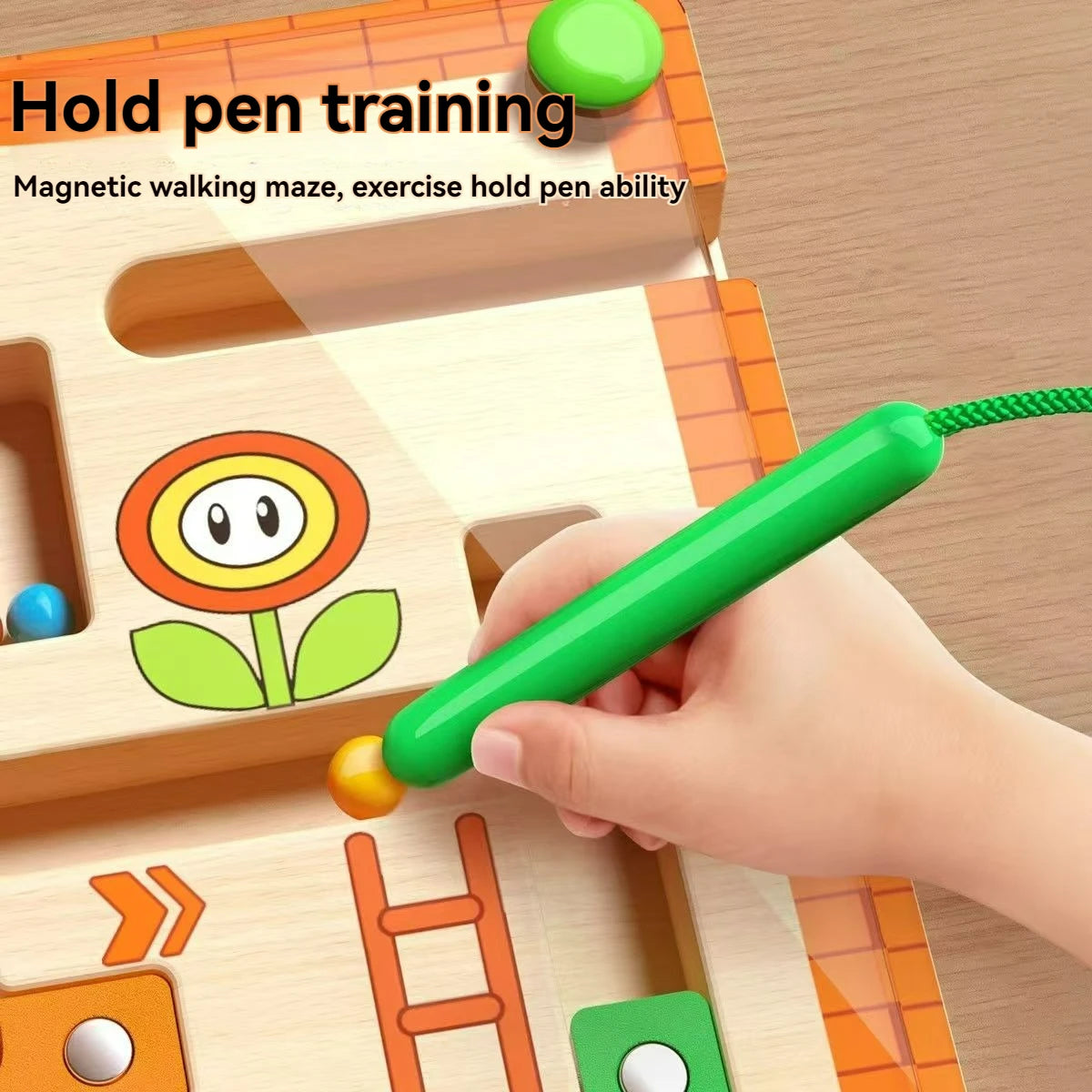 Laberinto magnético para niños, pelota para caminar, entrenamiento de concentración para bebés, escritura, pensamiento lógico para niños desde 3 años.