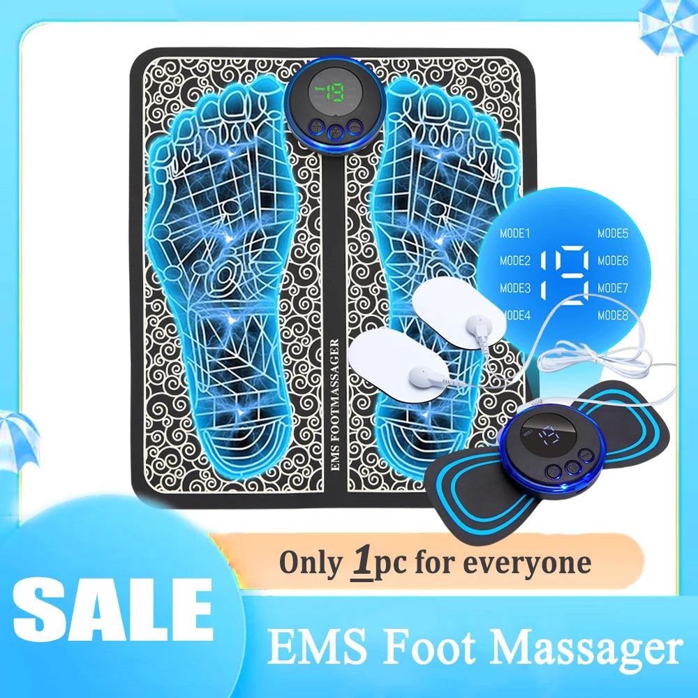 🔥 Alfombrilla Masajeadora de Pies EMS/TENS | Terapia y Relajación. Disfruta de relajación, bienestar y fisioterapia en casa