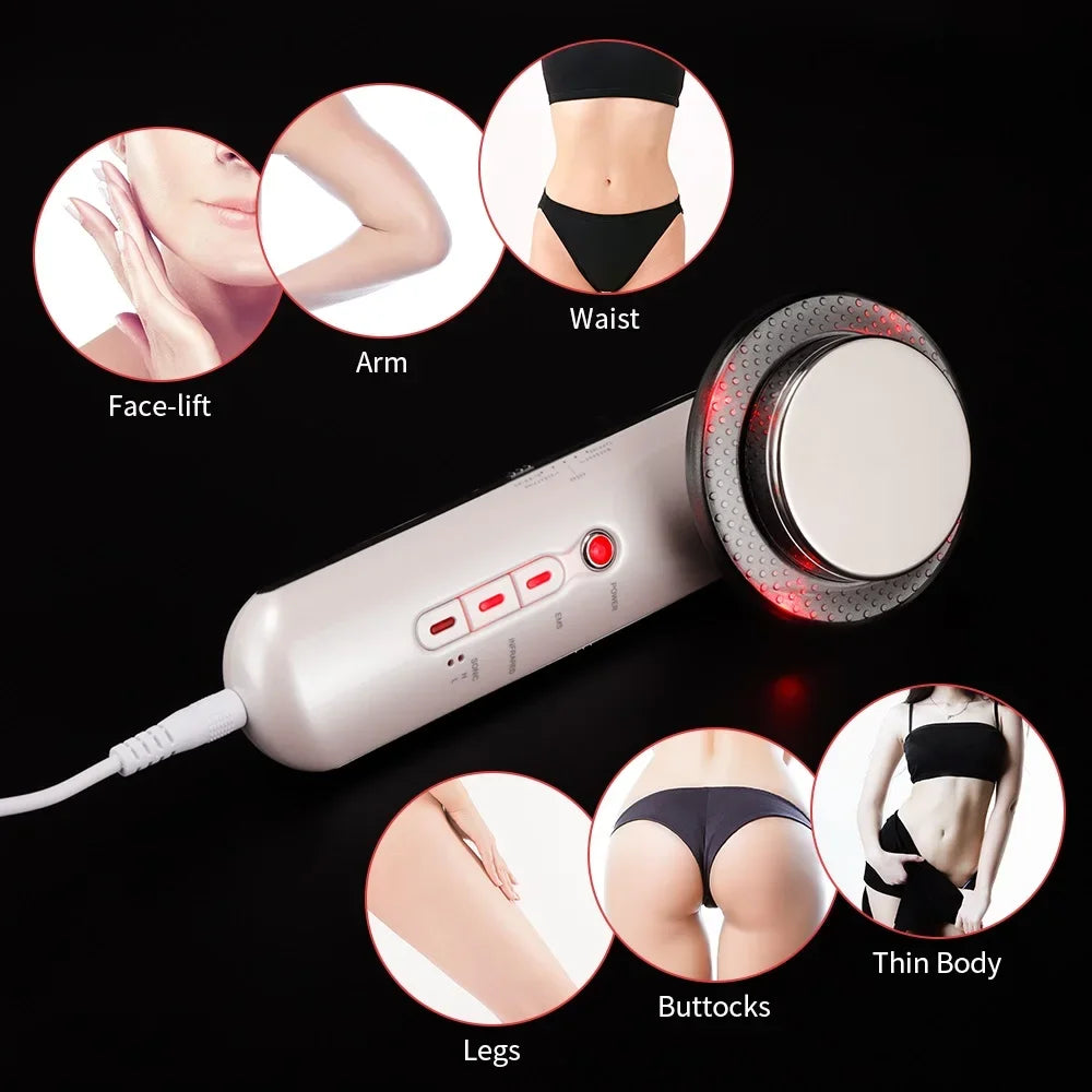 Máquina de Masaje Reductora 6 en 1 con Ultrasonido, EMS e Infrarrojo
Transforma tu rutina de belleza con este dispositivo multifuncional.