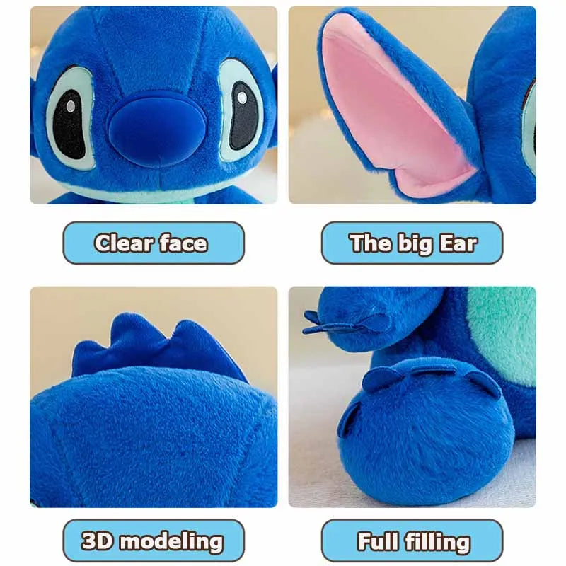 Peluche de Disney Stitch, Suave, Tamaño ideal, Abrazable, permite un sueño plácido.
