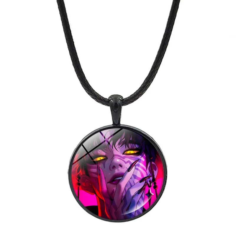 Collar y Pulsera Anime K-Pop Demon Hunters | Juego de accesorios con diseño de corazón, ideal para niñas y mujeres fanáticas del K-Pop. Perfecto para completar tu look, regalar o coleccionar, combinando estilo moderno y d