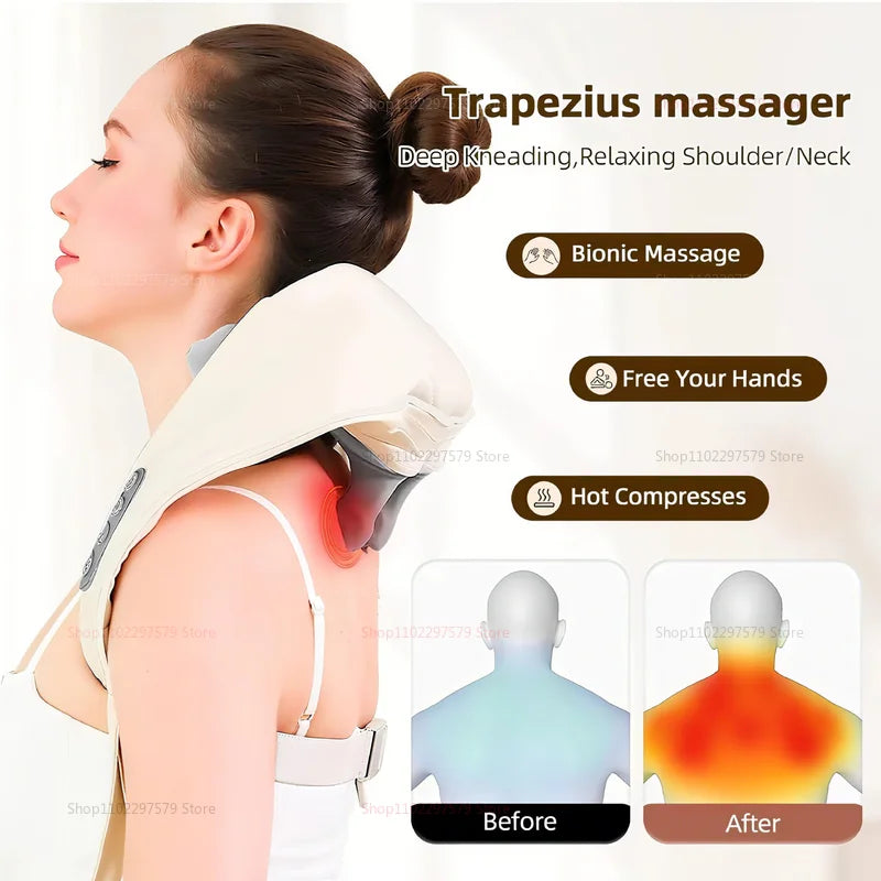 Masajeador de Cuello para Alivio del Dolor – Masaje Profundo con Calor¡Despídete del dolor y la tensión muscular con el Masajeador de Cuello para Alivio del Dolor! Diseñado para ofrecer una terapia de masaje profundo.