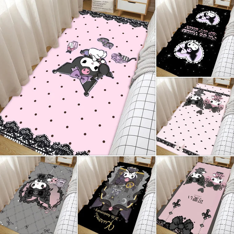 Alfombra de animación Disney MINISO Sanrio Kuromi para el hogar, sala de estar, dormitorio, sofá.