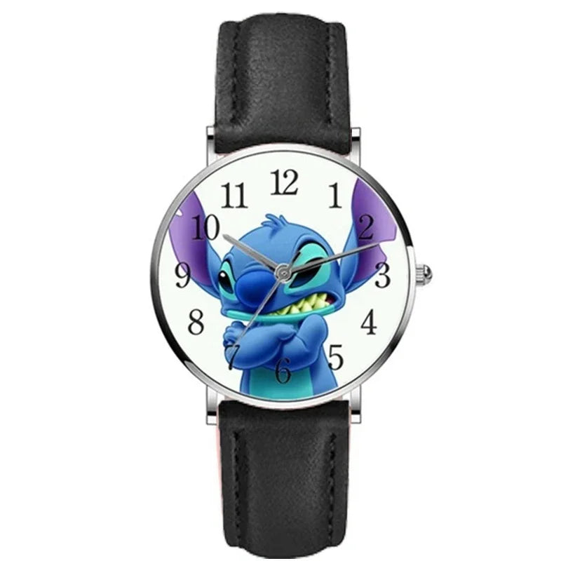 Reloj de moda Disney Stitch Mickey Mouse, Super Héroes favoritos. Análogo.