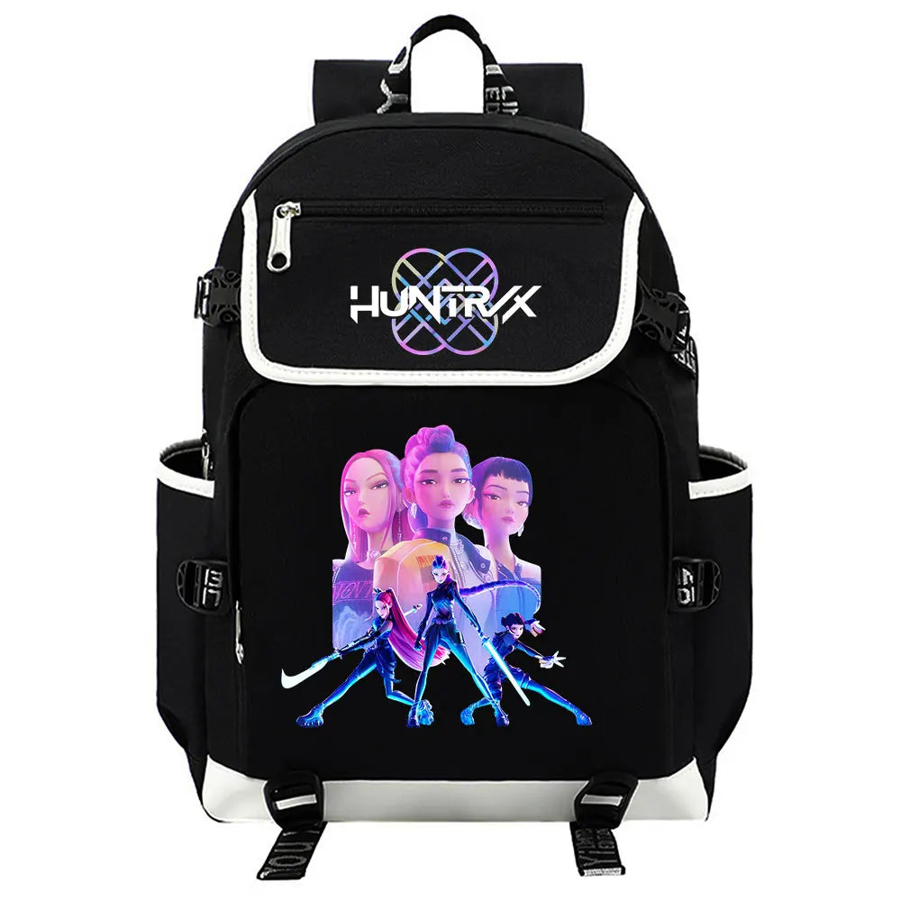 Mochila K-Pop Demon Hunters | Ideal para niñas, niños y adolescentes, con diseño moderno y espacioso. Perfecta para la escuela, viajes o uso diario, combinando estilo casual y funcionalidad para fans del K-Pop.