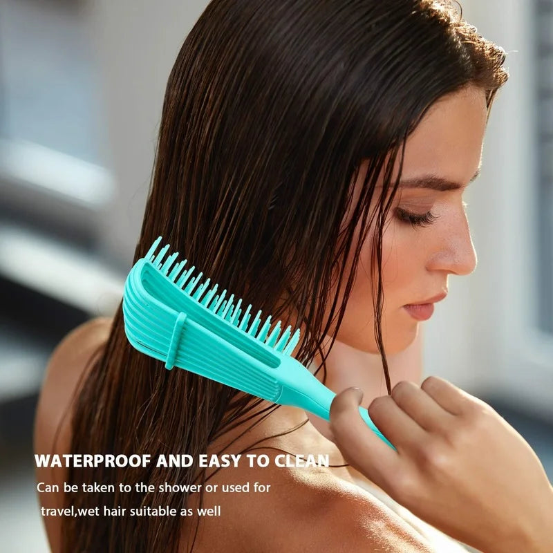 Cepillo Desenredante Profesional | Ideal para cabello rizado, grueso o con nudos. Su diseño flexible tipo “pulpo” masajea el cuero cabelludo, reduce el quiebre y deja tu pelo suave y manejable.