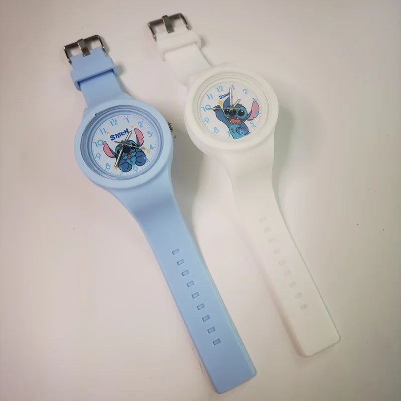 Reloj Disney Anime Stitch Kawaii Lilo & Stitch MINISO para niños, reloj deportivo de silicona. Análogo.
