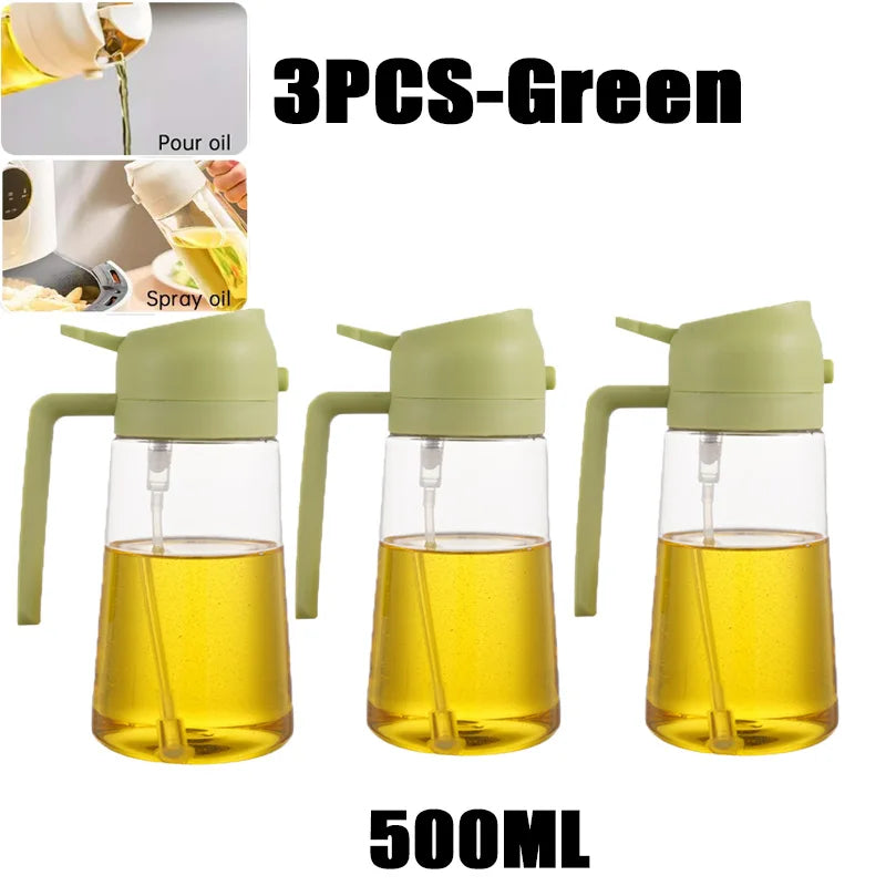 “Botella Pulverizadora de Aceite y Vinagre 200/300/500ml | Ideal para Cocina, Barbacoa y Horneado, Permite Rociar Aceite de Oliva y Otros Líquidos de Forma Uniforme, Incluye Cepillo para Mayor Comodidad.”