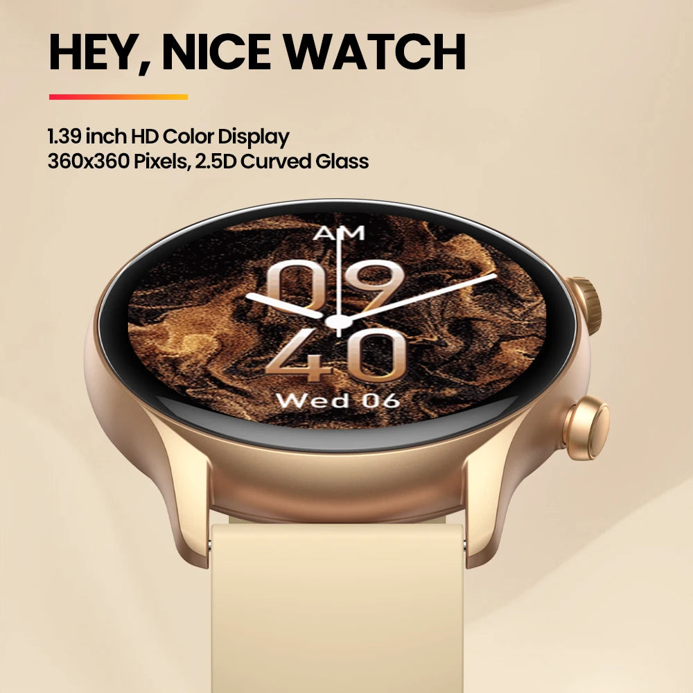 Conexión y estilo en tu muñeca
El Zeblaze Btalk 3 Plus cuenta con pantalla HD de 1.39”, llamadas por voz y monitoreo deportivo completo. Un smartwatch elegante y funcional, ideal para hombres y mujeres.
