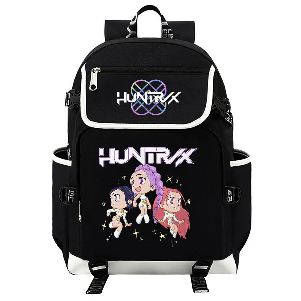 Mochila K-Pop Demon Hunters | Ideal para niñas, niños y adolescentes, con diseño moderno y espacioso. Perfecta para la escuela, viajes o uso diario, combinando estilo casual y funcionalidad para fans del K-Pop.