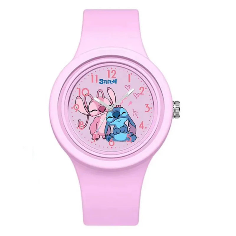 Reloj Disney Anime Stitch Kawaii Lilo & Stitch MINISO para niños, reloj deportivo de silicona. Análogo.