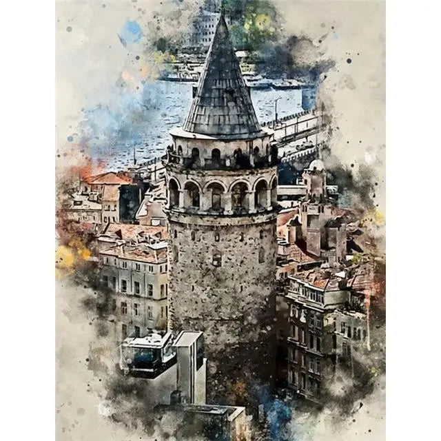 “Lienzo Decorativo de Edificios Famosos del Mundo | Pintura Escénica de Ciudad y Paisaje Urbano, Impresión en Póster para Pared, Arte Moderno para Sala de Estar y Hogar.”