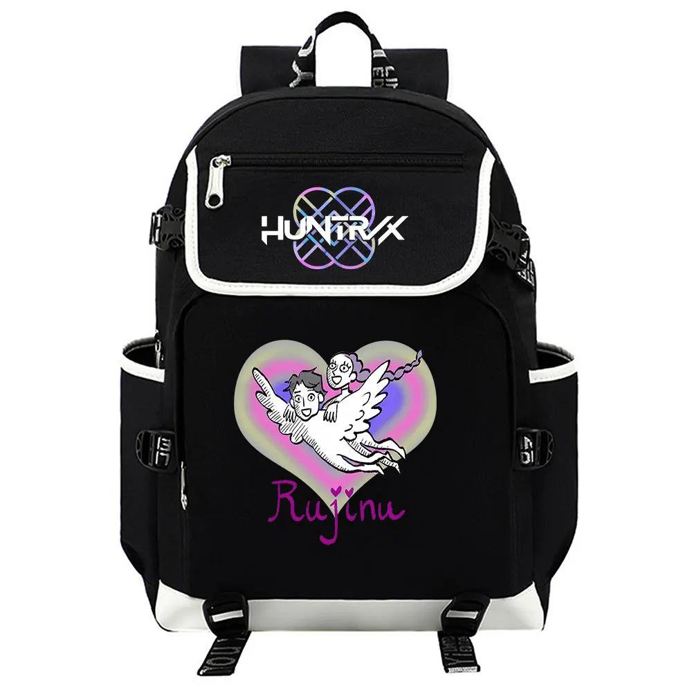 Mochila K-Pop Demon Hunters | Ideal para niñas, niños y adolescentes, con diseño moderno y espacioso. Perfecta para la escuela, viajes o uso diario, combinando estilo casual y funcionalidad para fans del K-Pop.