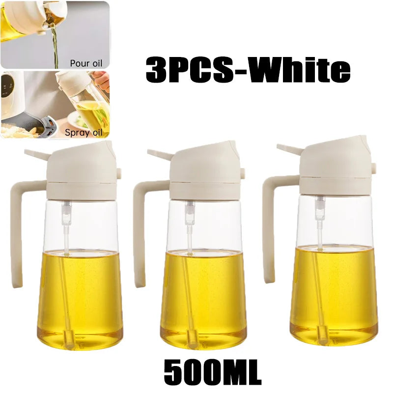 “Botella Pulverizadora de Aceite y Vinagre 200/300/500ml | Ideal para Cocina, Barbacoa y Horneado, Permite Rociar Aceite de Oliva y Otros Líquidos de Forma Uniforme, Incluye Cepillo para Mayor Comodidad.”