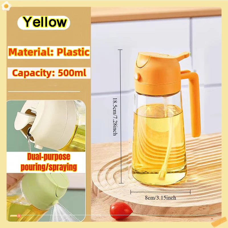 “Botella Pulverizadora de Aceite y Vinagre 200/300/500ml | Ideal para Cocina, Barbacoa y Horneado, Permite Rociar Aceite de Oliva y Otros Líquidos de Forma Uniforme, Incluye Cepillo para Mayor Comodidad.”